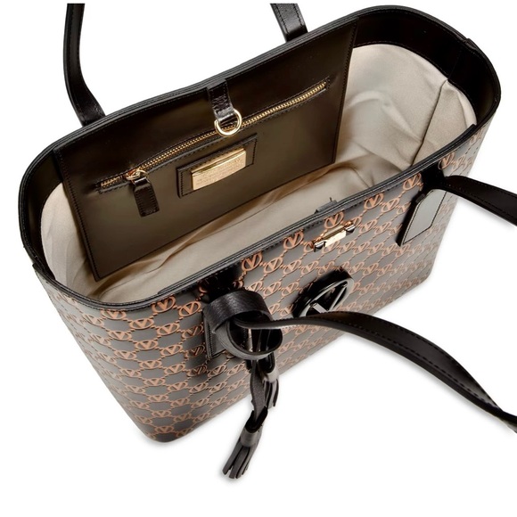 Valentino Black and Brown Logo Tote - Picture 4 of 11